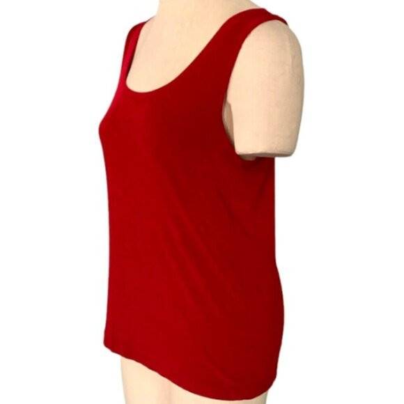 Chico's Travelers Travel Tank Top Sz 2 (L/12) Red #19778 - Picture 3 of 6